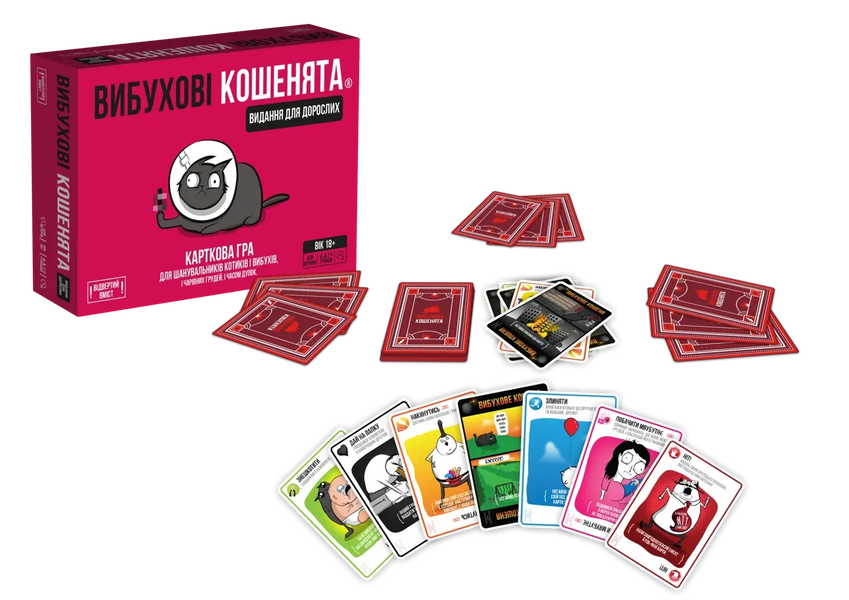 Вибухові кошенята: Видання для дорослих 18+ (Exploding Kittens: NSFW) - настільна гра EK-NSFW-UA фото